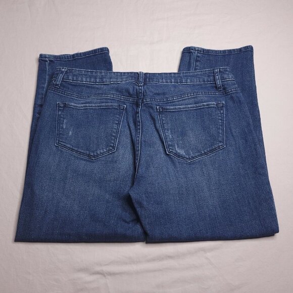 Simply Vera Vera Wang Womens Skinny Boyfriend Jeans 8 Distressed Medium Wash - Picture 2 of 7